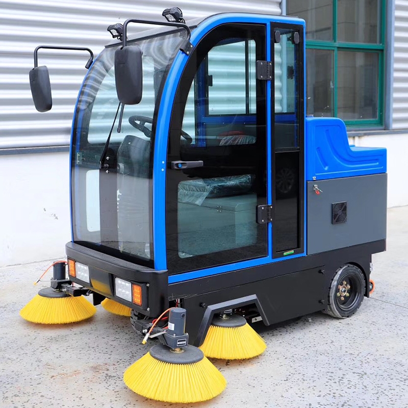 潔路寶掃地車生產(chǎn)廠家大型全封閉式掃地機(jī)JLB1900帶頂棚充電式道路清潔車廠區(qū)掃路車